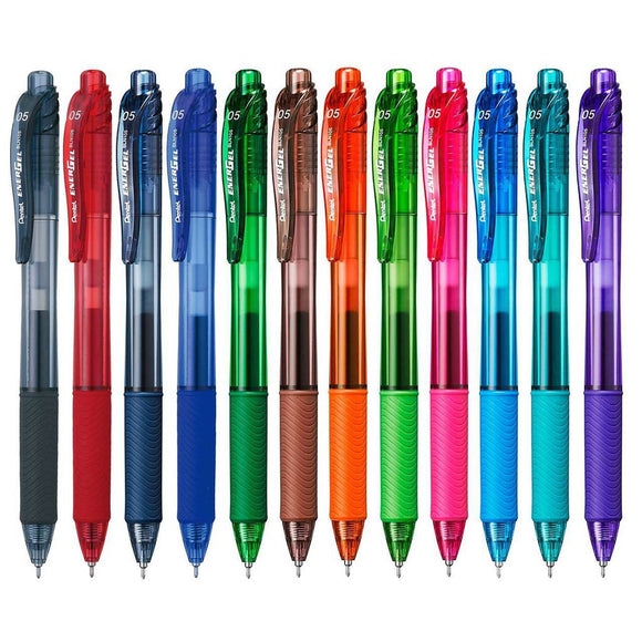 (彩色低至$7.6) Pentel Energel 0.5MM 按掣速乾啫喱筆